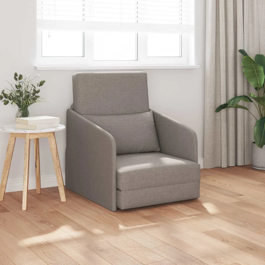 Canapé-Lit Taupe 65 x 80 x 83 cm tissu