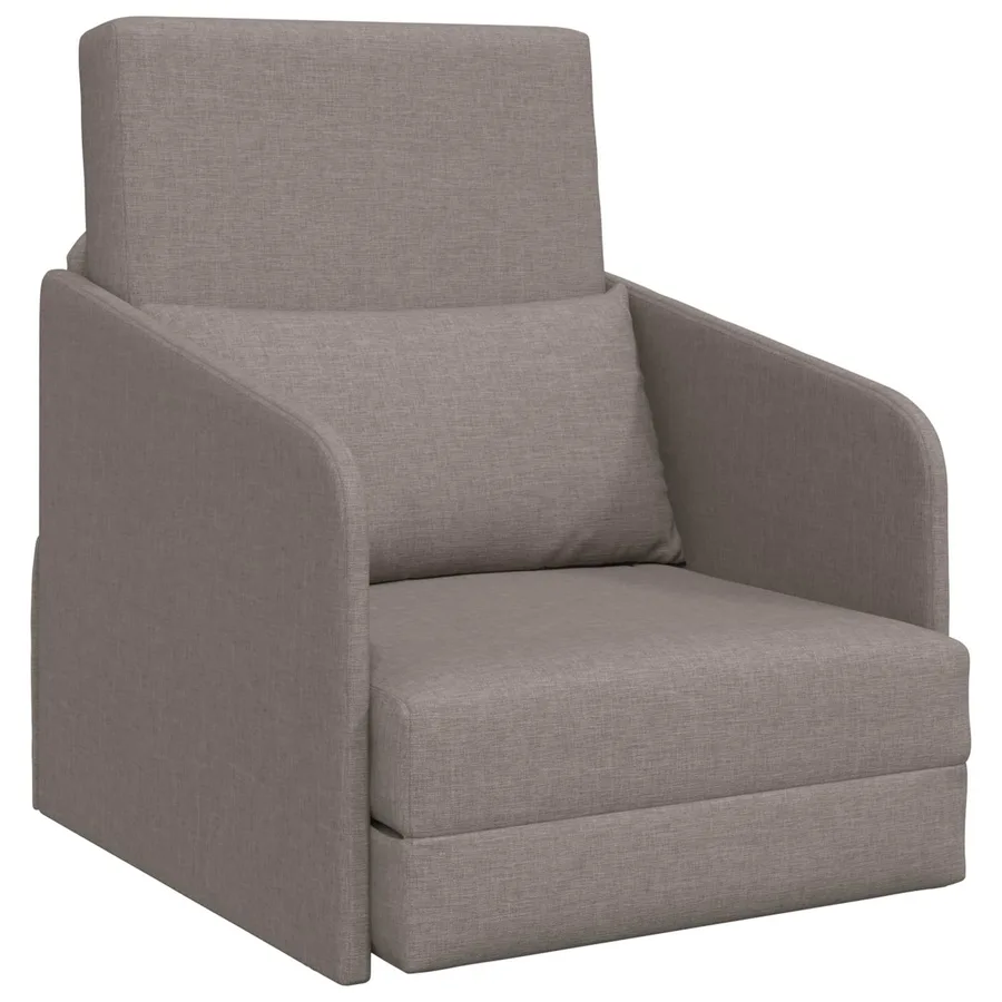 Canapé-Lit Taupe 65 x 80 x 83 cm tissu - 2