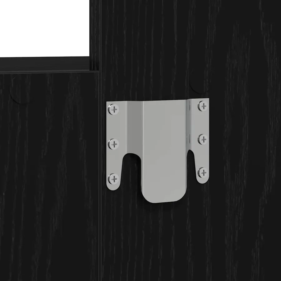 Table de Toilette Noir 60 x 40 x 70 cm Bois d'ingénierie - 8