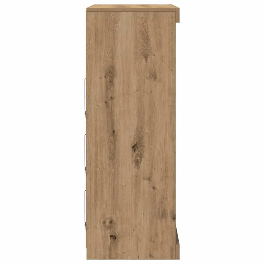 Buffet LED Chêne artisanal 81 x 37 x 100 cm Bois d'ingénierie - 7