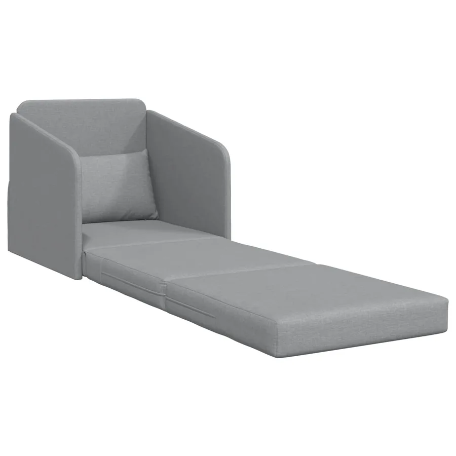 Canapé-Lit Gris clair 65 x 80 x 83 cm tissu - 2
