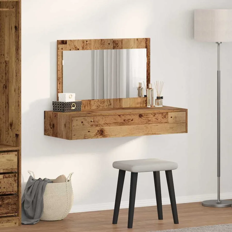 Table de Toilette Marron 100 x 40 x 70 cm Bois d'ingénierie - 4