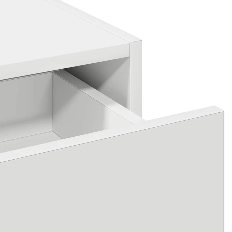 Table de Toilette Blanc 100 x 40 x 70 cm Bois d'ingénierie - 9