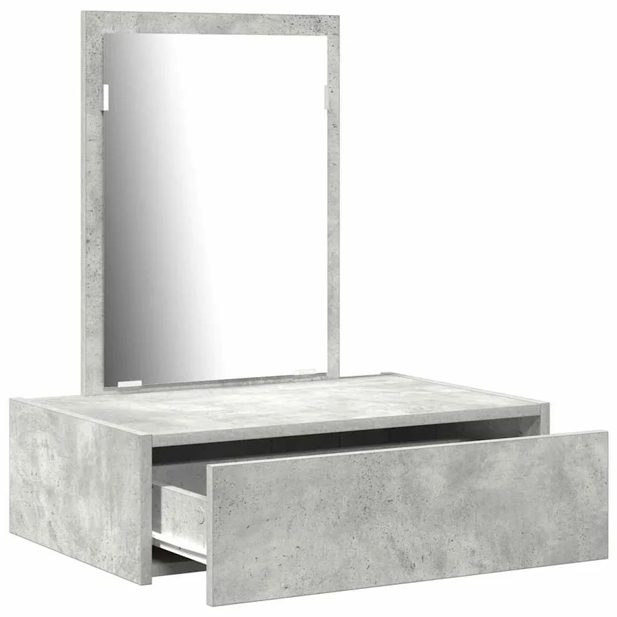 Table de Toilette Gris 60 x 40 x 70 cm Bois d'ingénierie - 5