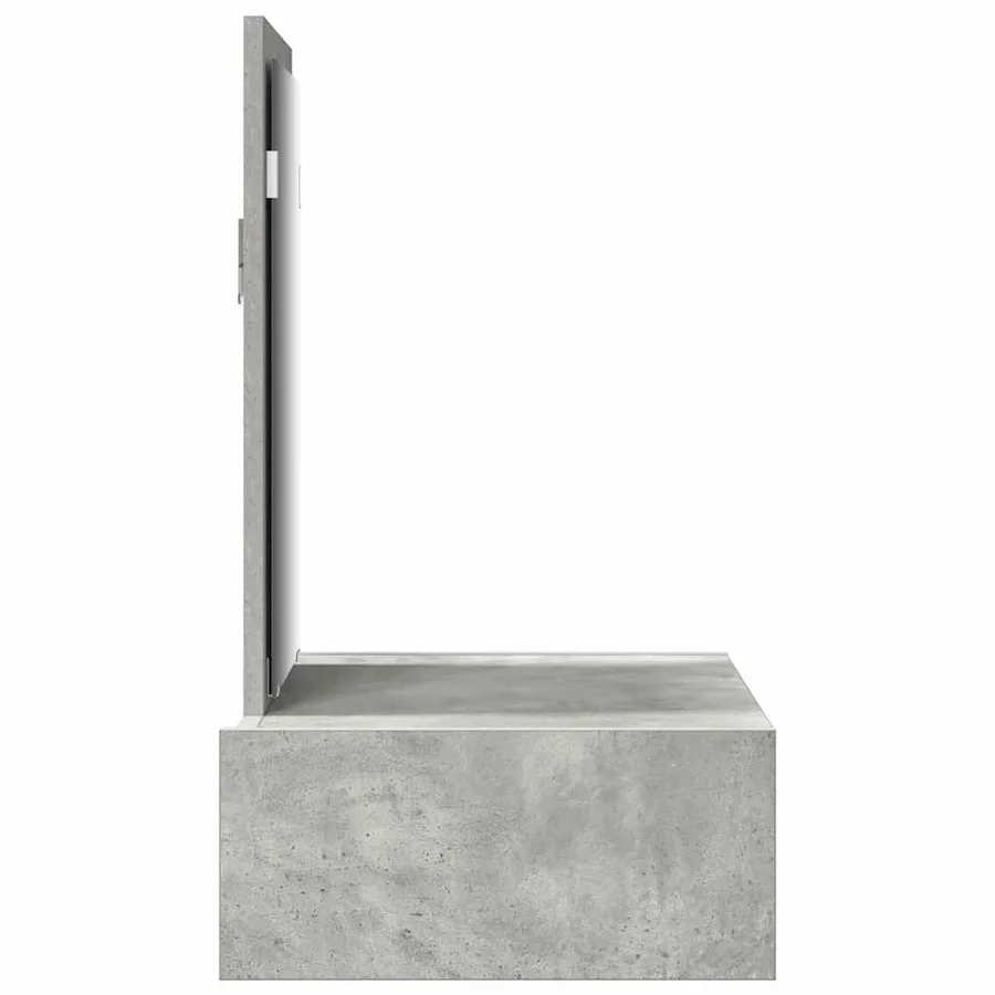 Table de Toilette Gris 60 x 40 x 70 cm Bois d'ingénierie - 7