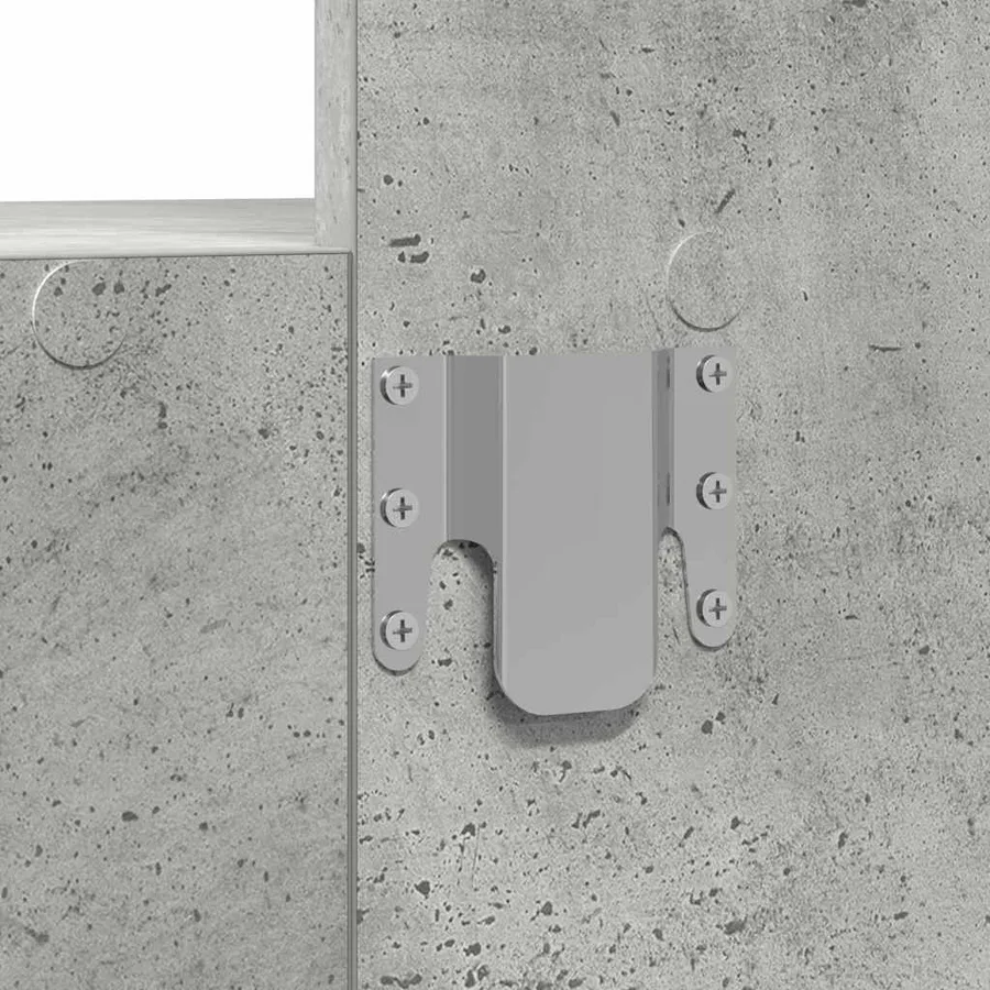 Table de Toilette Gris 60 x 40 x 70 cm Bois d'ingénierie - 8