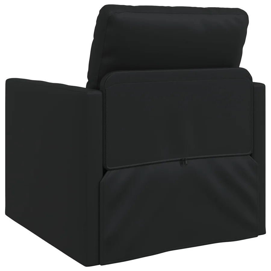 Canapé-Lit 60cm Noir Simili cuir - 7