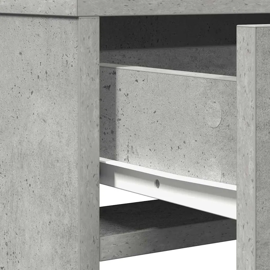 Table de Toilette Gris béton 50 x 41 x 135 cm Bois d'ingénierie - 10