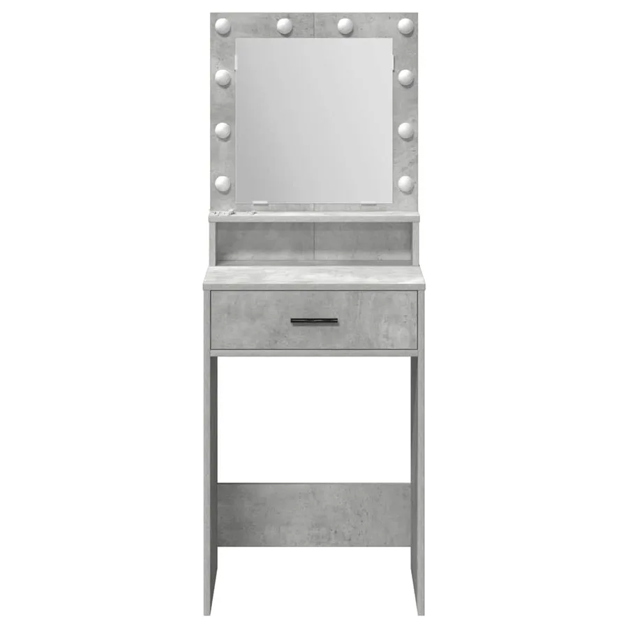 Table de Toilette Gris béton 50 x 41 x 135 cm Bois d'ingénierie - 5