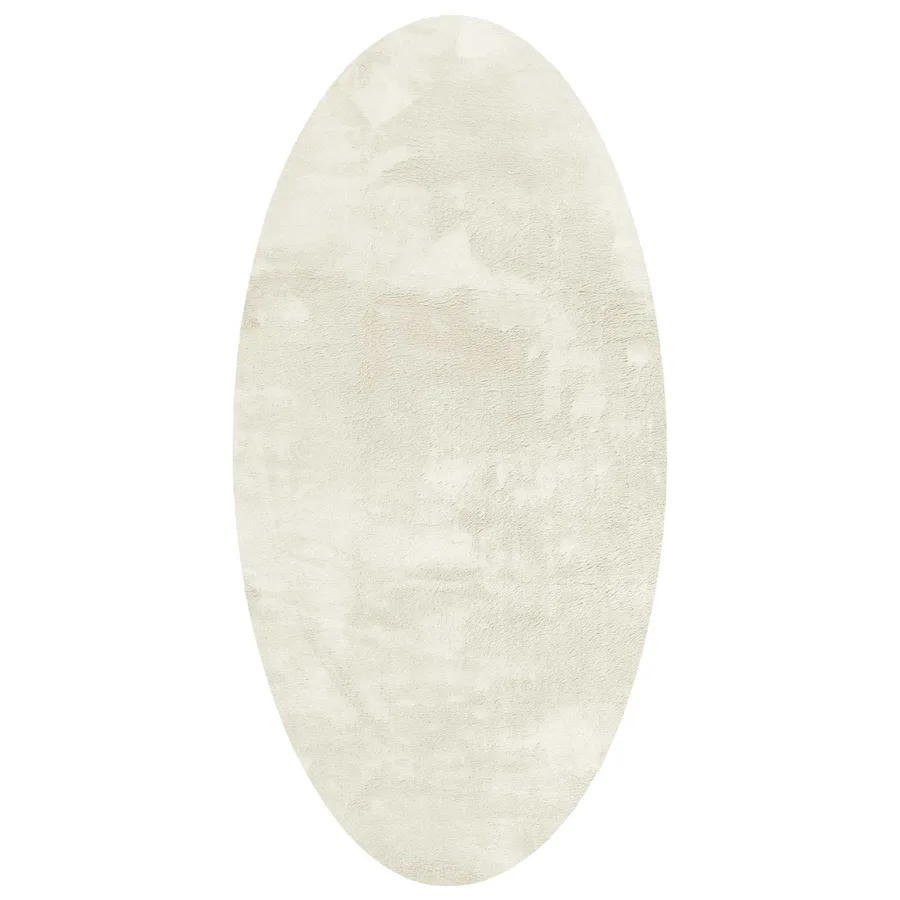 Tapis de surface ovale HUARTE Crème 100 x 200 cm 100% Polyester - 2