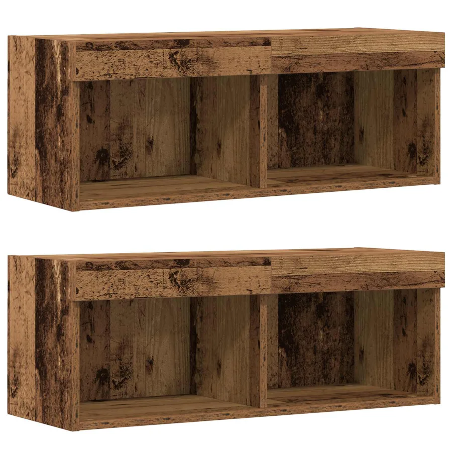 Ensemble meuble TV 8 pcs Bois ancien Bois d'ingénierie - 7