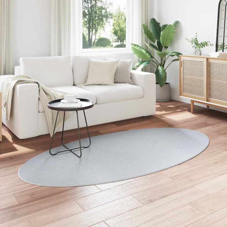 Tapis de surface ovale HUARTE Gris 100 x 200 cm 100% Polyester - 3