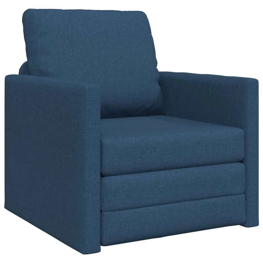 Canapé-Lit Bleu 74 x 77 x 81 cm tissu - 2