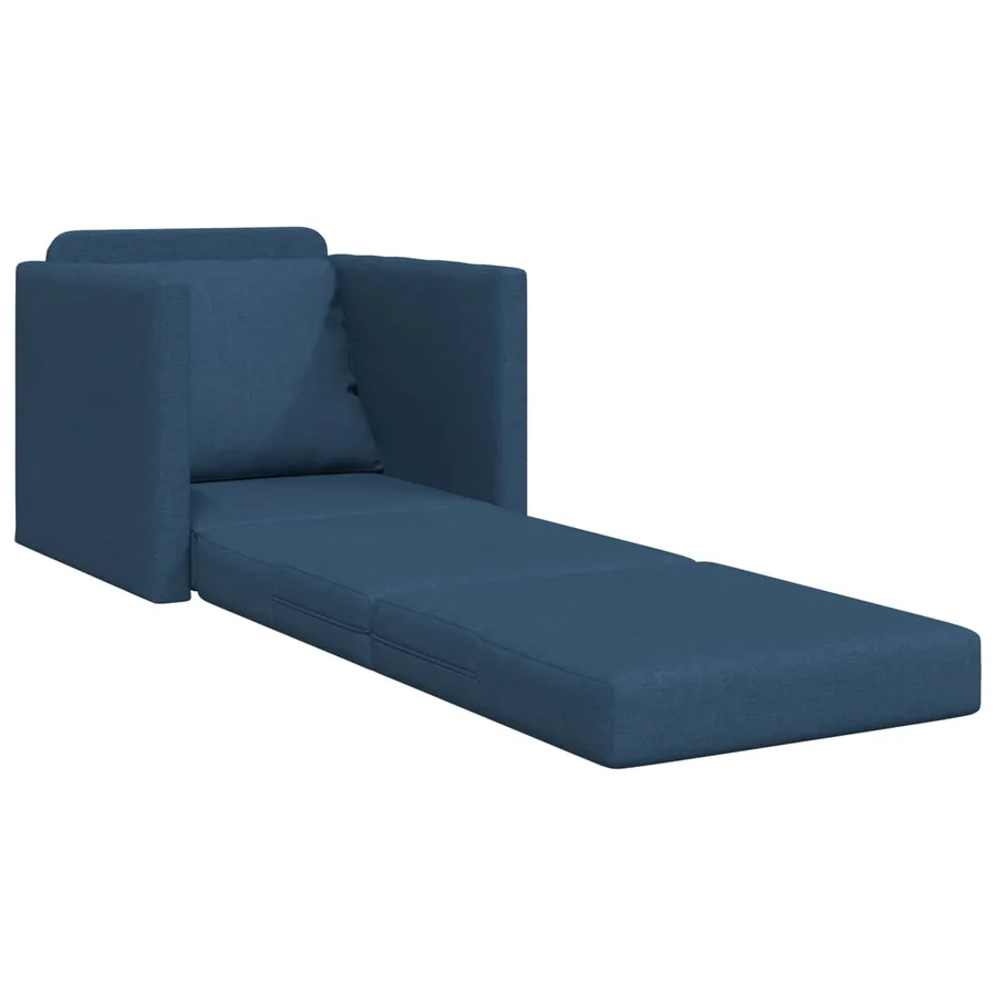 Canapé-Lit Bleu 74 x 77 x 81 cm tissu - 4