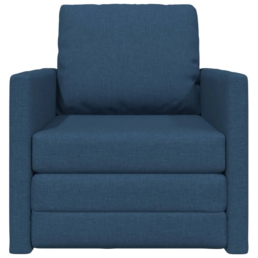 Canapé-Lit Bleu 74 x 77 x 81 cm tissu - 5