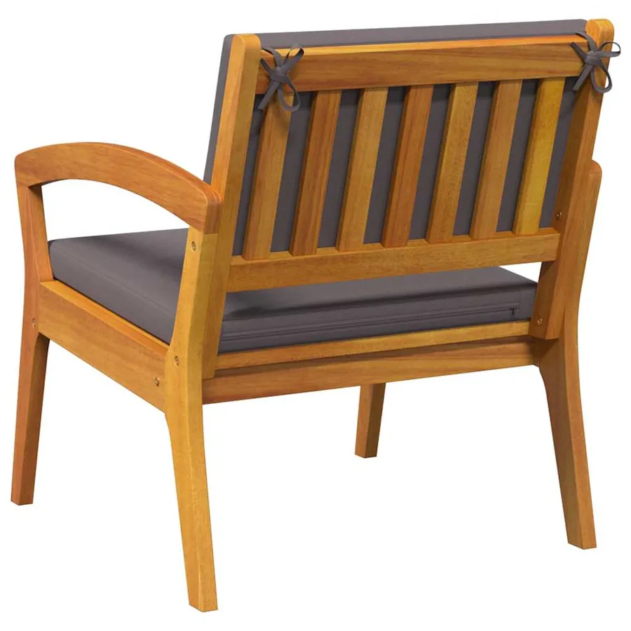 Chaise de jardin 2 pcs Huile Naturelle Bois d'Acacia Massif - 5