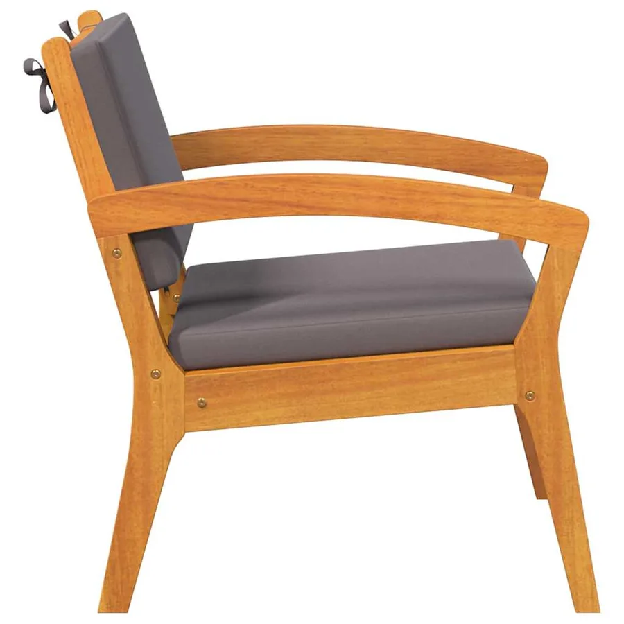 Chaise de jardin 2 pcs Huile Naturelle Bois d'Acacia Massif - 7