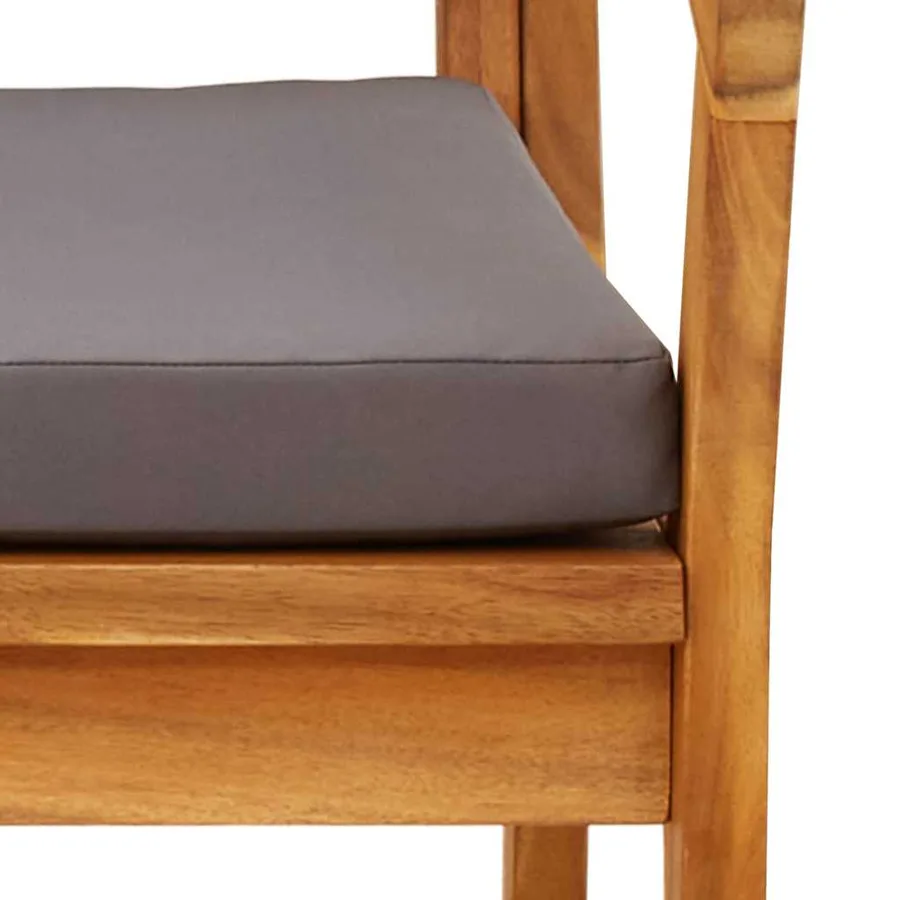 Chaise de jardin 2 pcs Huile Naturelle Bois d'Acacia Massif - 9