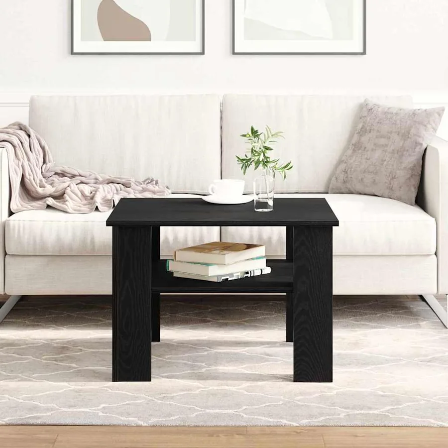 Table basse Chêne noir 60 x 60 x 42 cm Bois d'ingénierie