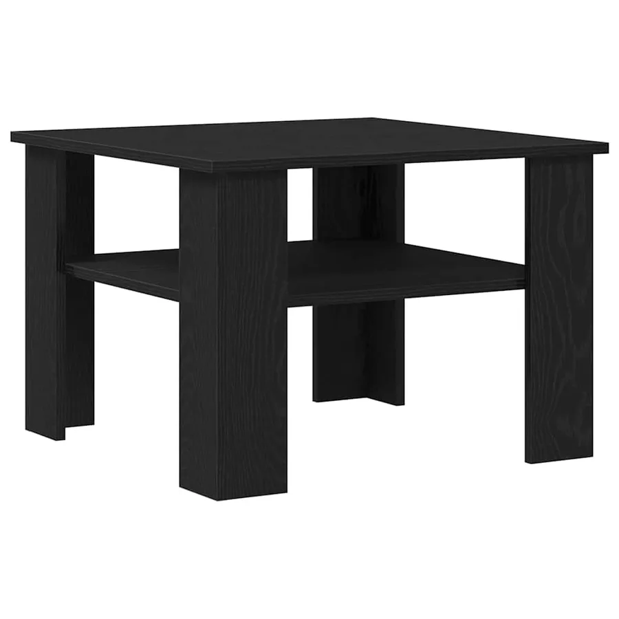 Table basse Chêne noir 60 x 60 x 42 cm Bois d'ingénierie - 2