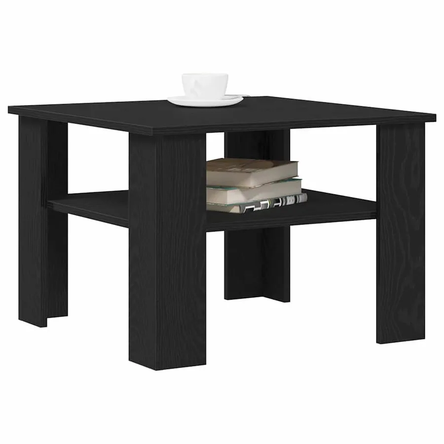 Table basse Chêne noir 60 x 60 x 42 cm Bois d'ingénierie - 3