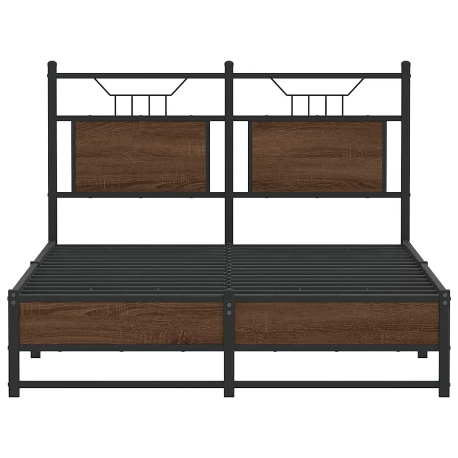 Cadre de lit sans matelas chêne marron 120x190 cm - 6