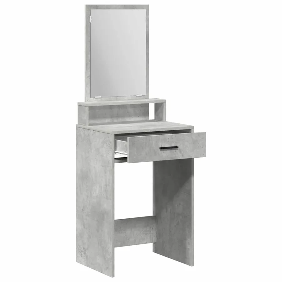 Table de Toilette Gris béton 50 x 41 x 140 cm Bois d'ingénierie - 5