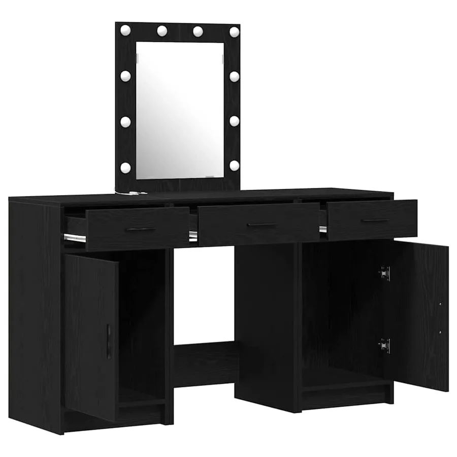 Table de Toilette Noir 50 x 41 x 135 cm Bois d'ingénierie - 6