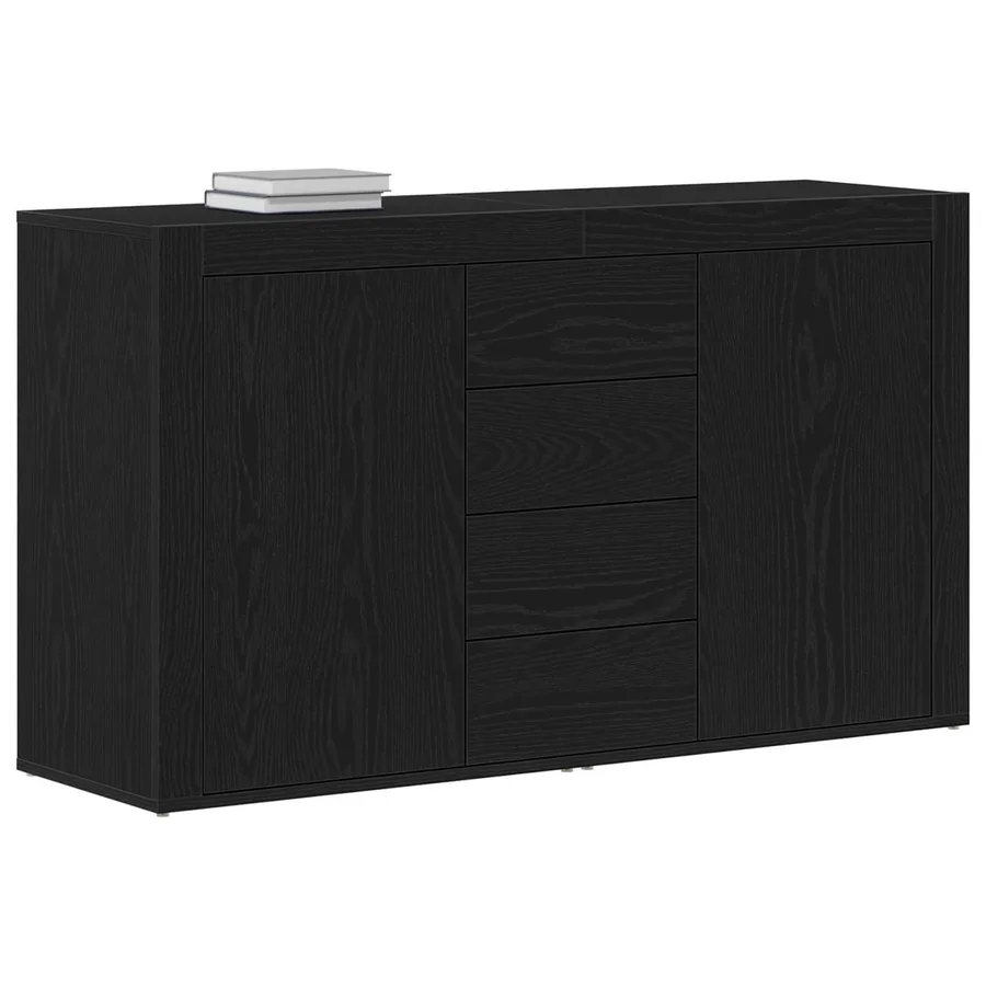 Buffet Chêne noir 120 x 36 x 69 cm Bois d'ingénierie - 3