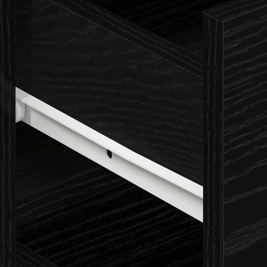 Buffet Chêne noir 120 x 36 x 69 cm Bois d'ingénierie - 8