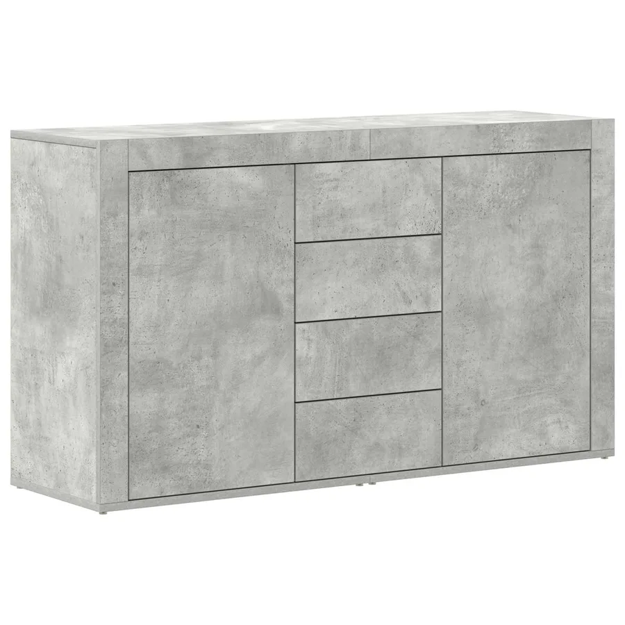 Buffet Gris béton 120 x 36 x 69 cm Bois d'ingénierie - 2
