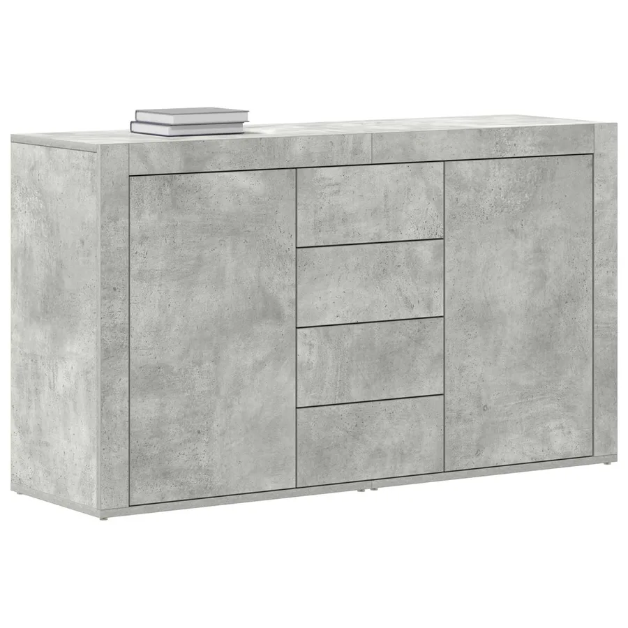 Buffet Gris béton 120 x 36 x 69 cm Bois d'ingénierie - 3