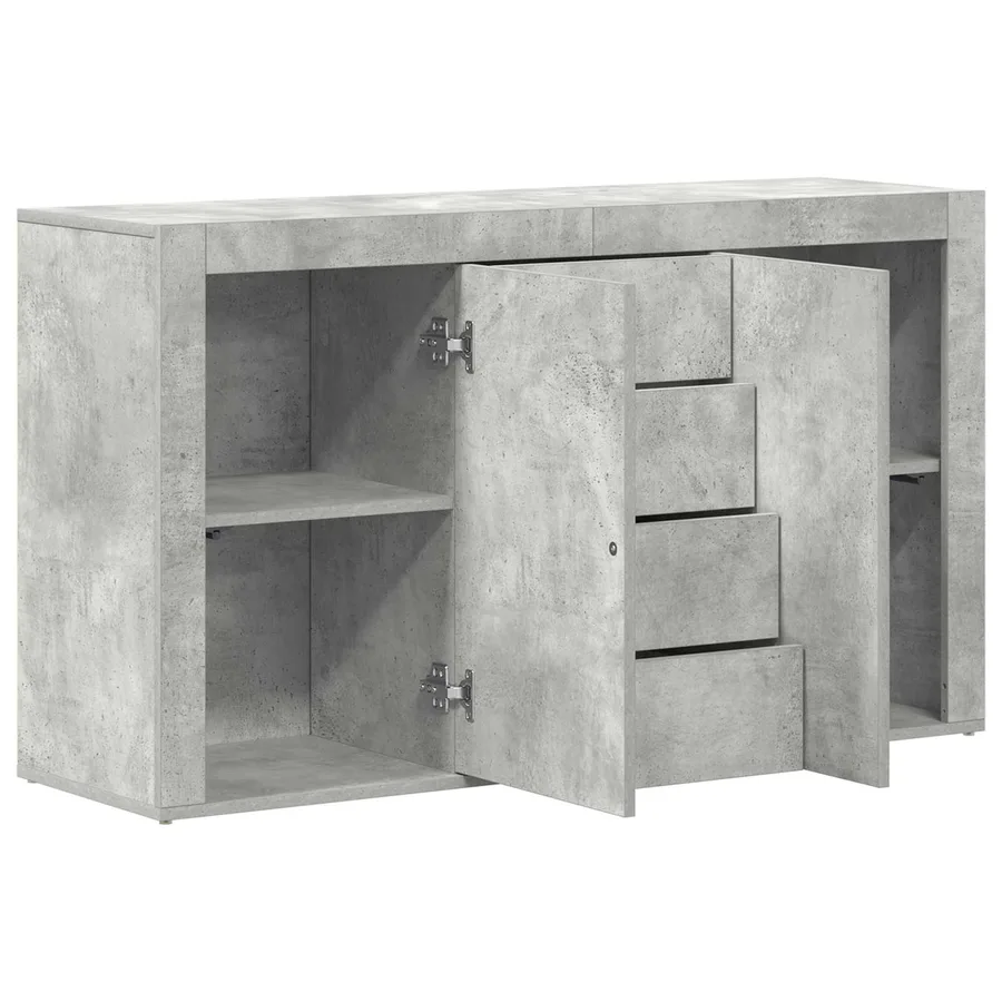 Buffet Gris béton 120 x 36 x 69 cm Bois d'ingénierie - 5