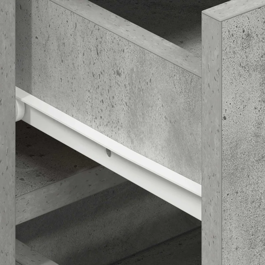 Buffet Gris béton 120 x 36 x 69 cm Bois d'ingénierie - 8