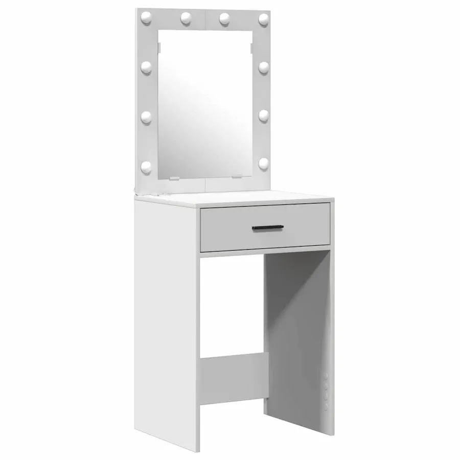 Table de Toilette avec tiroir 2 pcs Blanc 50 x 41 x 135 cm - 5