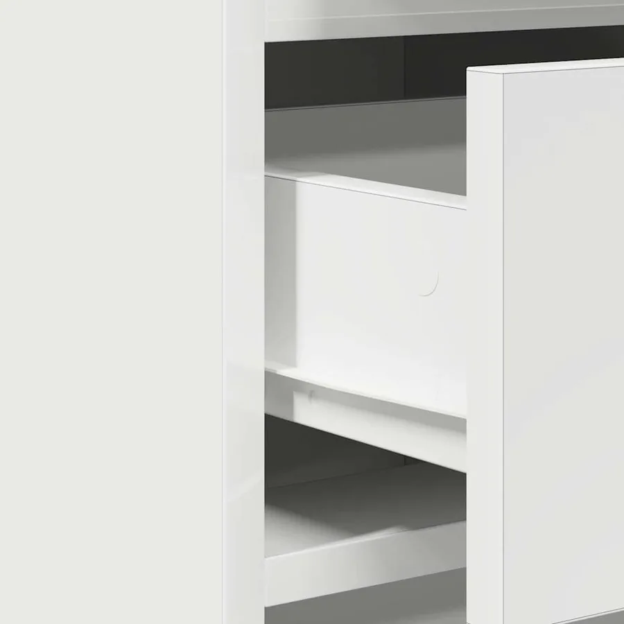Table de Toilette avec tiroir 2 pcs Blanc 50 x 41 x 135 cm - 8