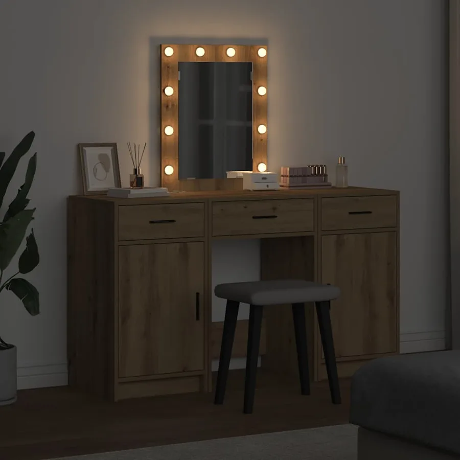 Table de Toilette Marron 50 x 41 x 135 cm Bois d'ingénierie - 4