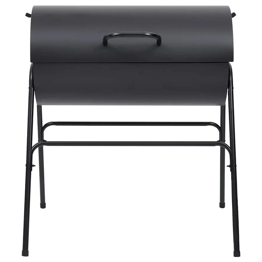 Gril à baril avec 2 grilles de cuisson Noir 80x95x90 cm Acier - 3