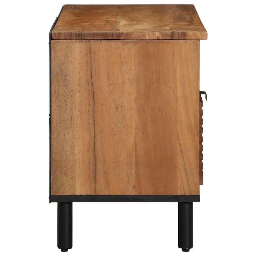 Meuble TV Marron 100 x 33 x 46 cm Bois de mangue massif - 5