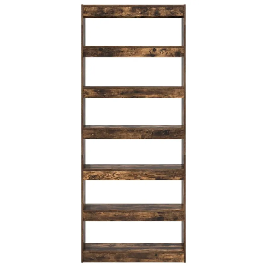 Bibliothèque Chêne fumé 80 x 30 x 198 cm Bois d'ingénierie - 5