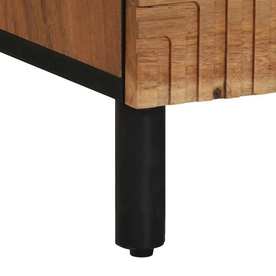 Buffet avec tiroir Marron 40 x 33 x 75 cm Bois de mangue massif - 8