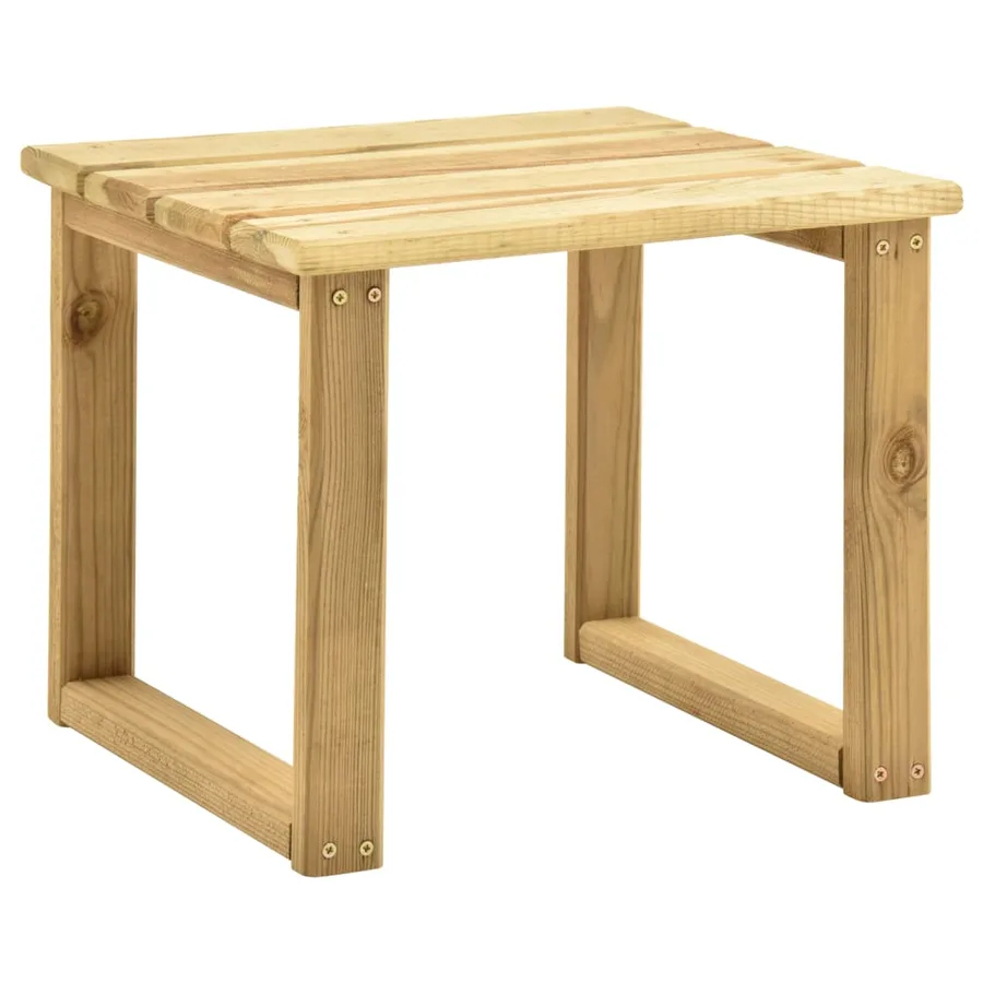 Chaise longue de jardin avec table et coussin Pin imprégné - 5