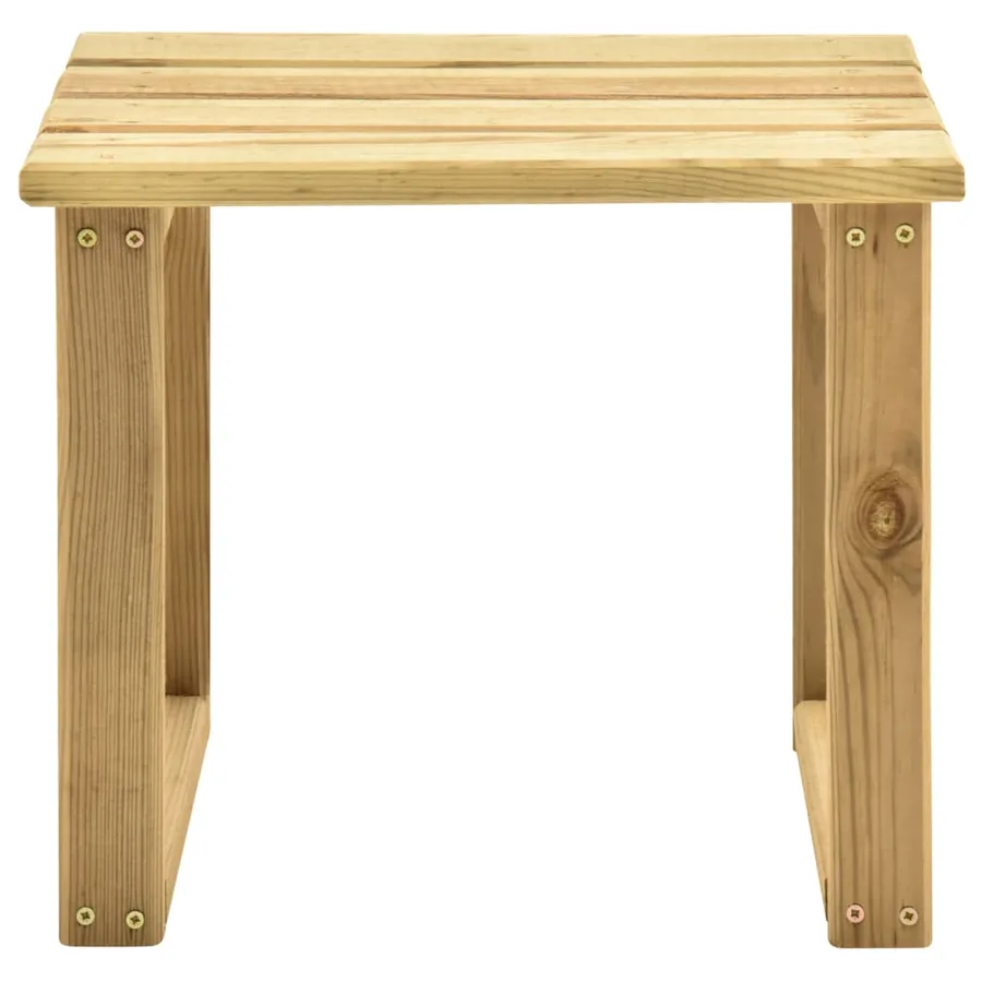 Chaise longue de jardin avec table et coussin Pin imprégné - 6