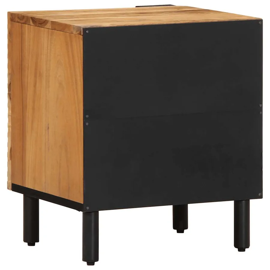 Tables de chevet (2 pcs) 40 x 33 x 46 cm bois massif d'acacia - 6