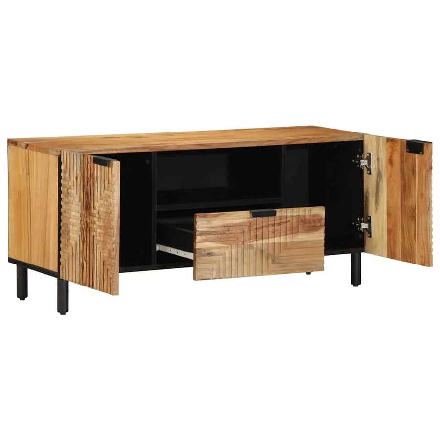 Meuble TV Marron 105 x 33 x 46 cm Bois de mangue massif