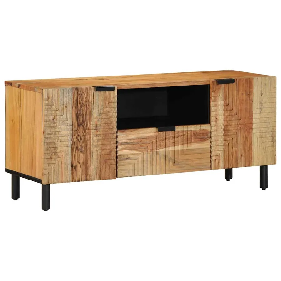 Meuble TV Marron 105 x 33 x 46 cm Bois de mangue massif - 2