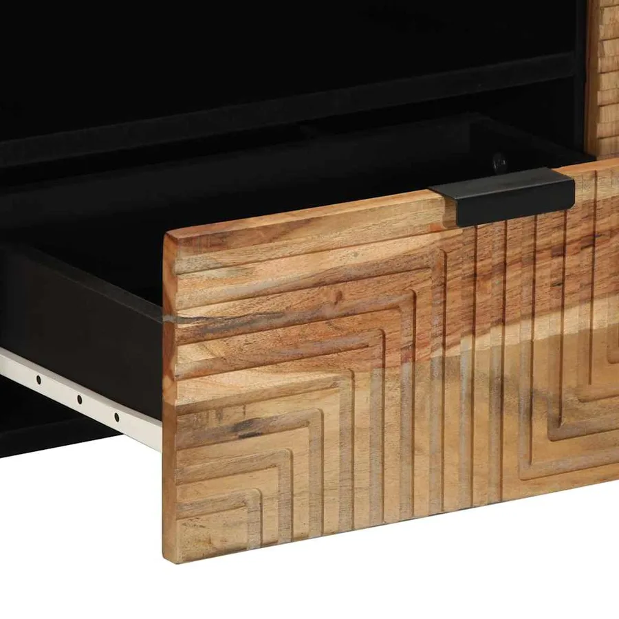 Meuble TV Marron 105 x 33 x 46 cm Bois de mangue massif - 7