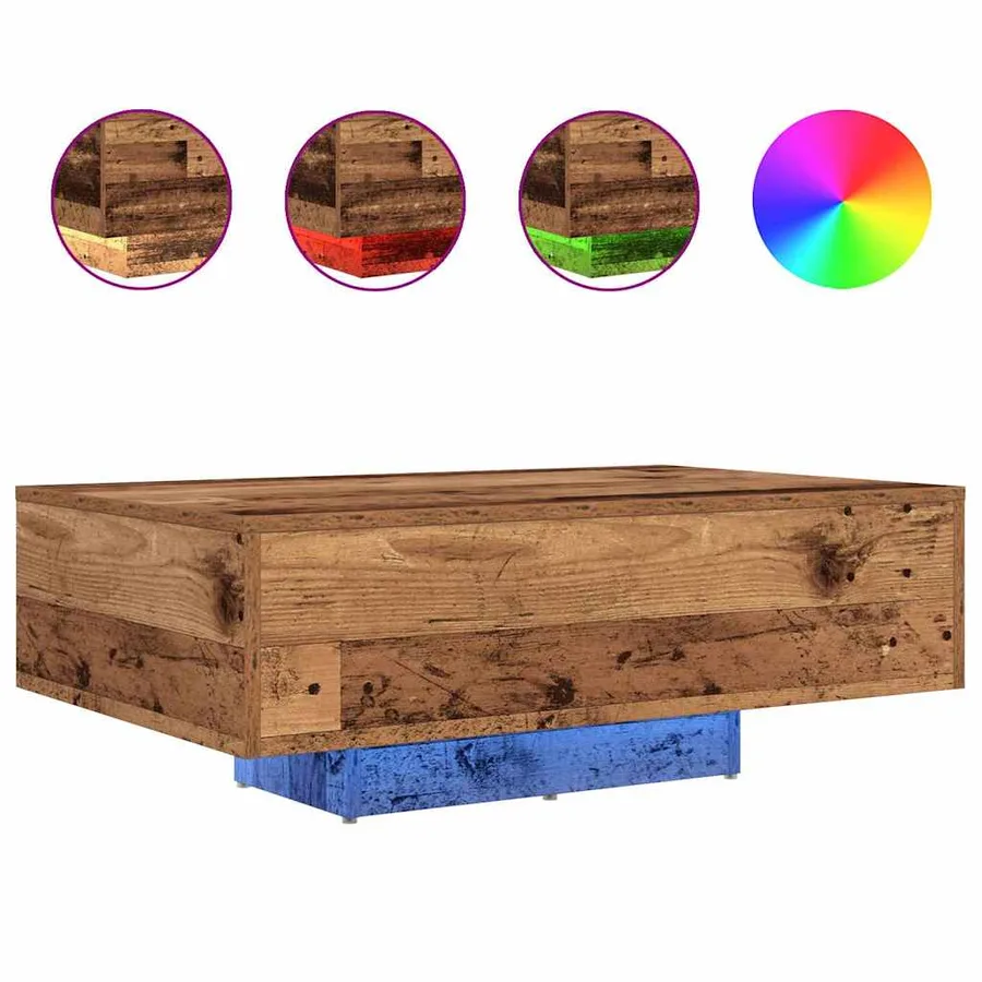 Table basse Bois ancien 85 x 55 x 31 cm Bois d'ingénierie - 2