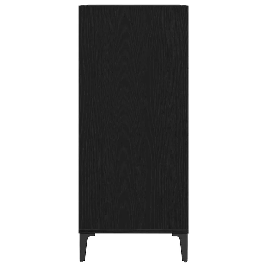 Meuble à vinyles Chêne noir 84,5 x 38 x 89 cm Bois d'ingénierie - 5