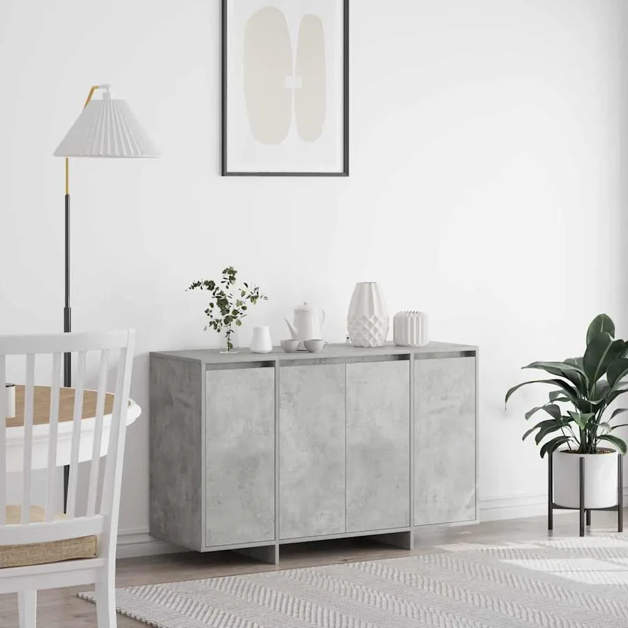 Buffet Gris béton 120 x 41 x 75 cm Bois d'ingénierie